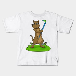 Kangaroo Hockey Hockey stick Kids T-Shirt